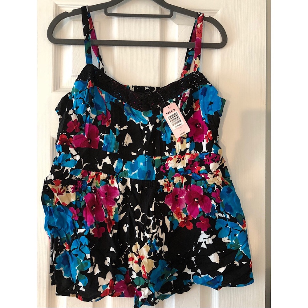 Torrid floral spaghetti strap shirt